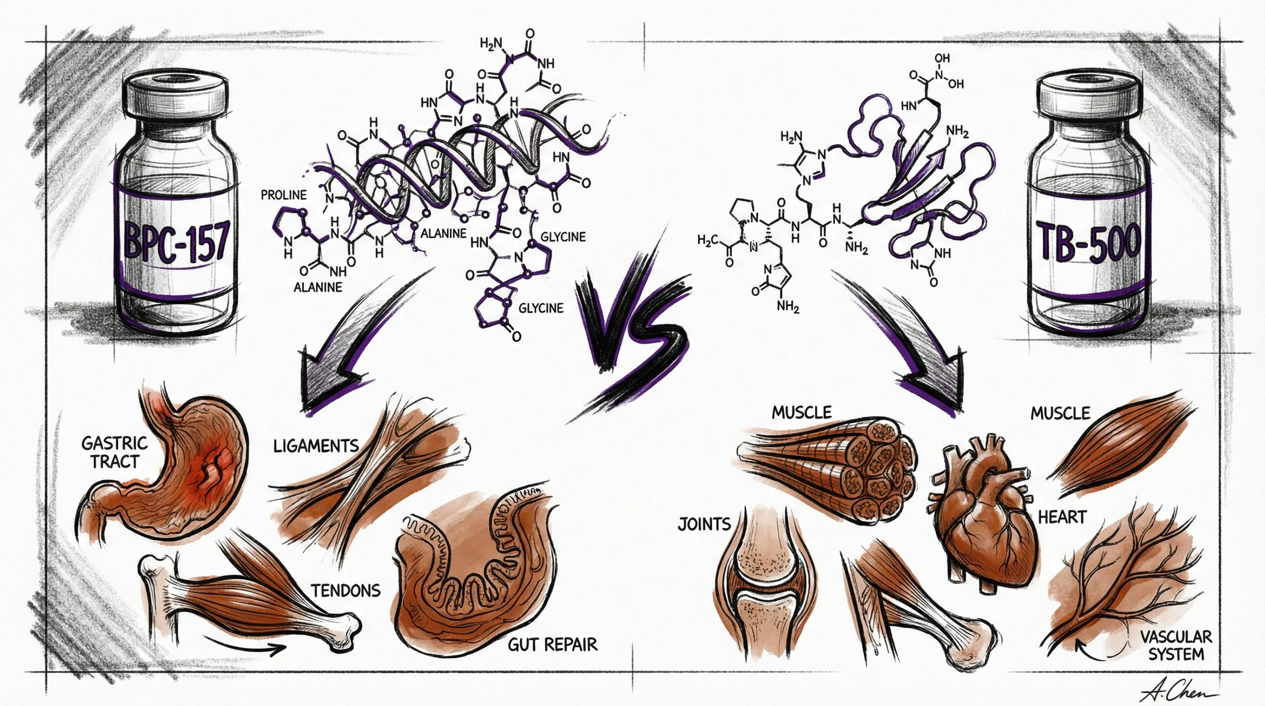 BPC-157 vs TB-500: Key Differences for Research