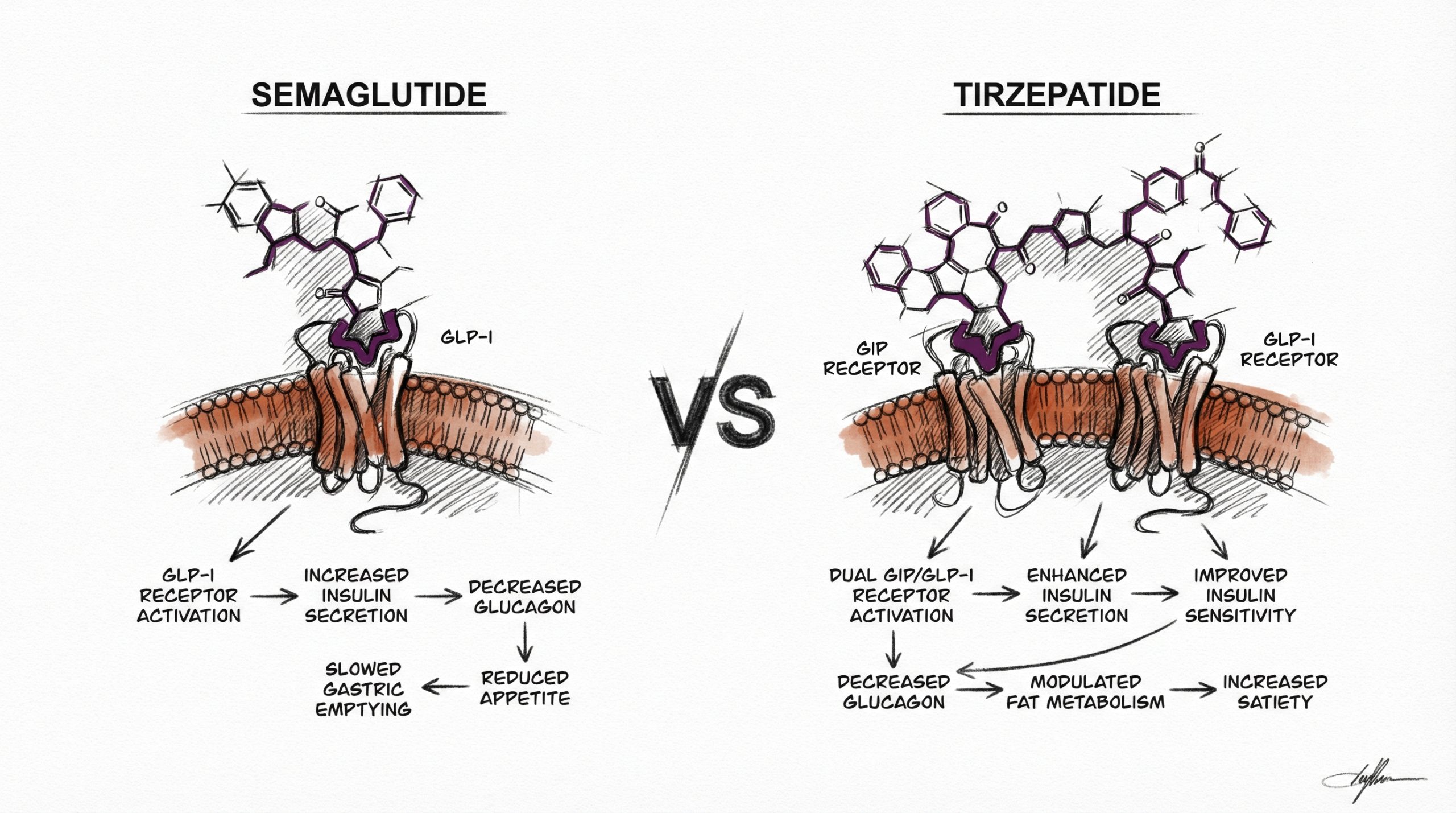 Semaglutide vs Tirzepatide: Research Comparison