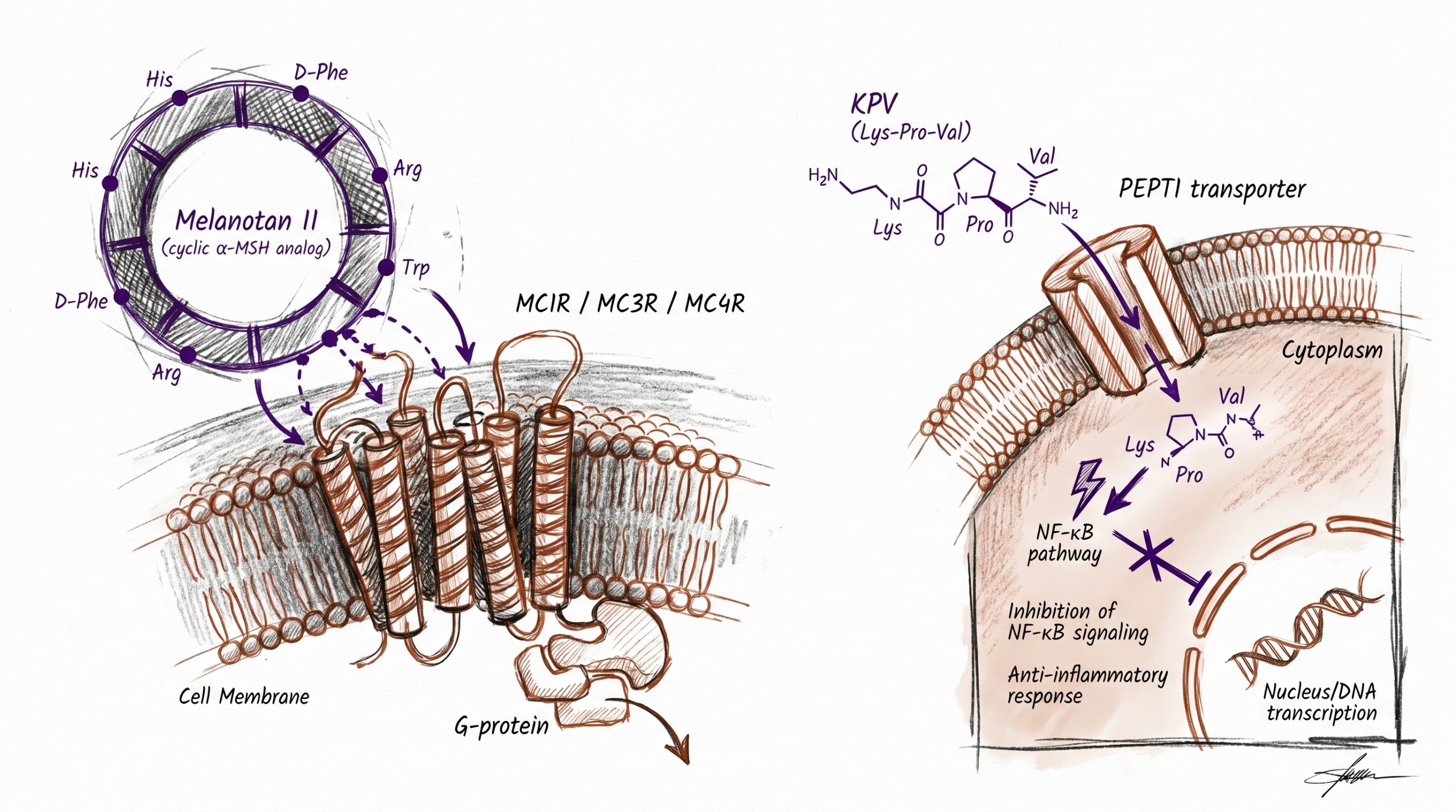 Melanotan II vs KPV: Melanocortin Research Comparison